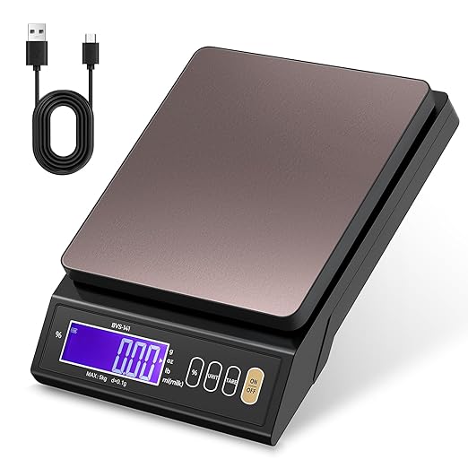 Bonvoisin Baking Scale 0.1 Gram Accuracy Digital Scale for Kitchen, Candle, Soap and Sourdough Bread Making, with Percenta...