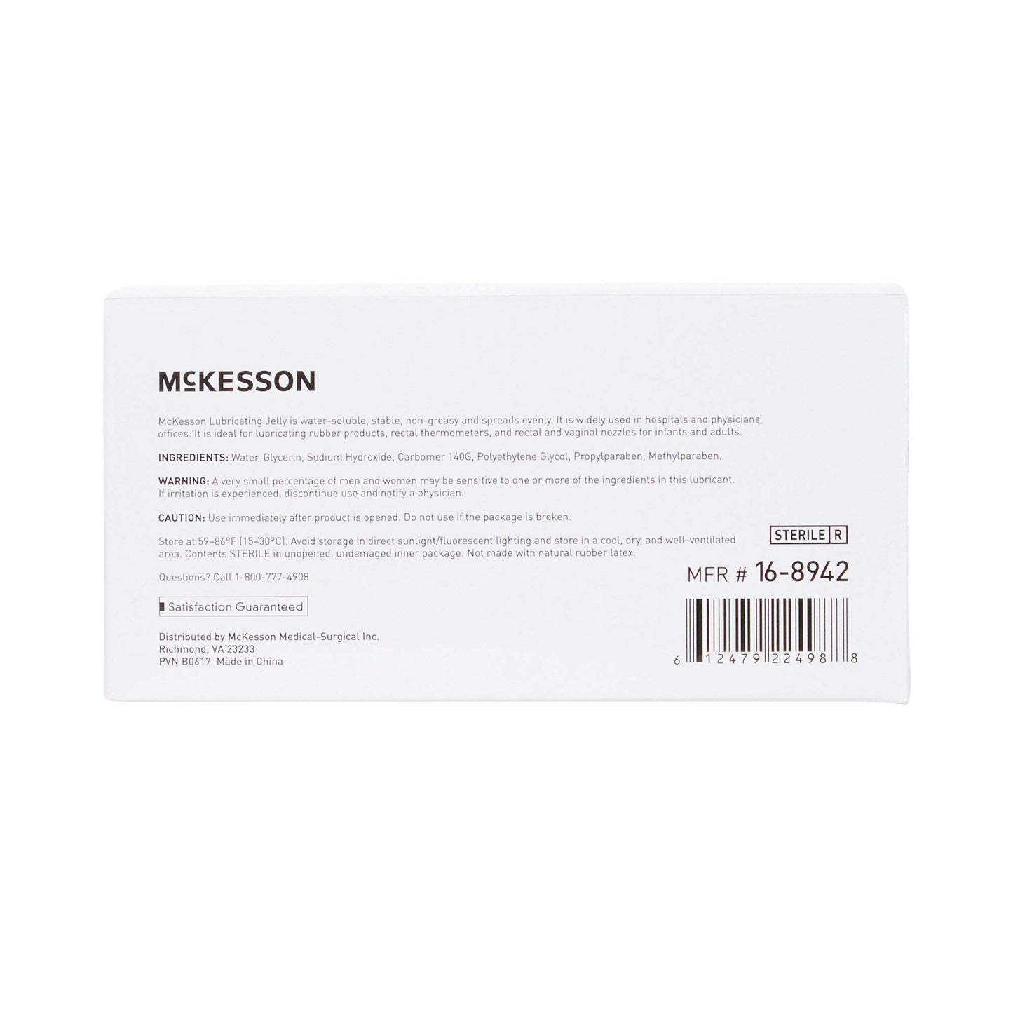 McKesson Lubricating Jelly, 3 g [144 Count] Water Based Non-Sticky Lube, Water Soluble Lubricant Gel - for Surgical, Medical, Personal – Sterile Individual Packets