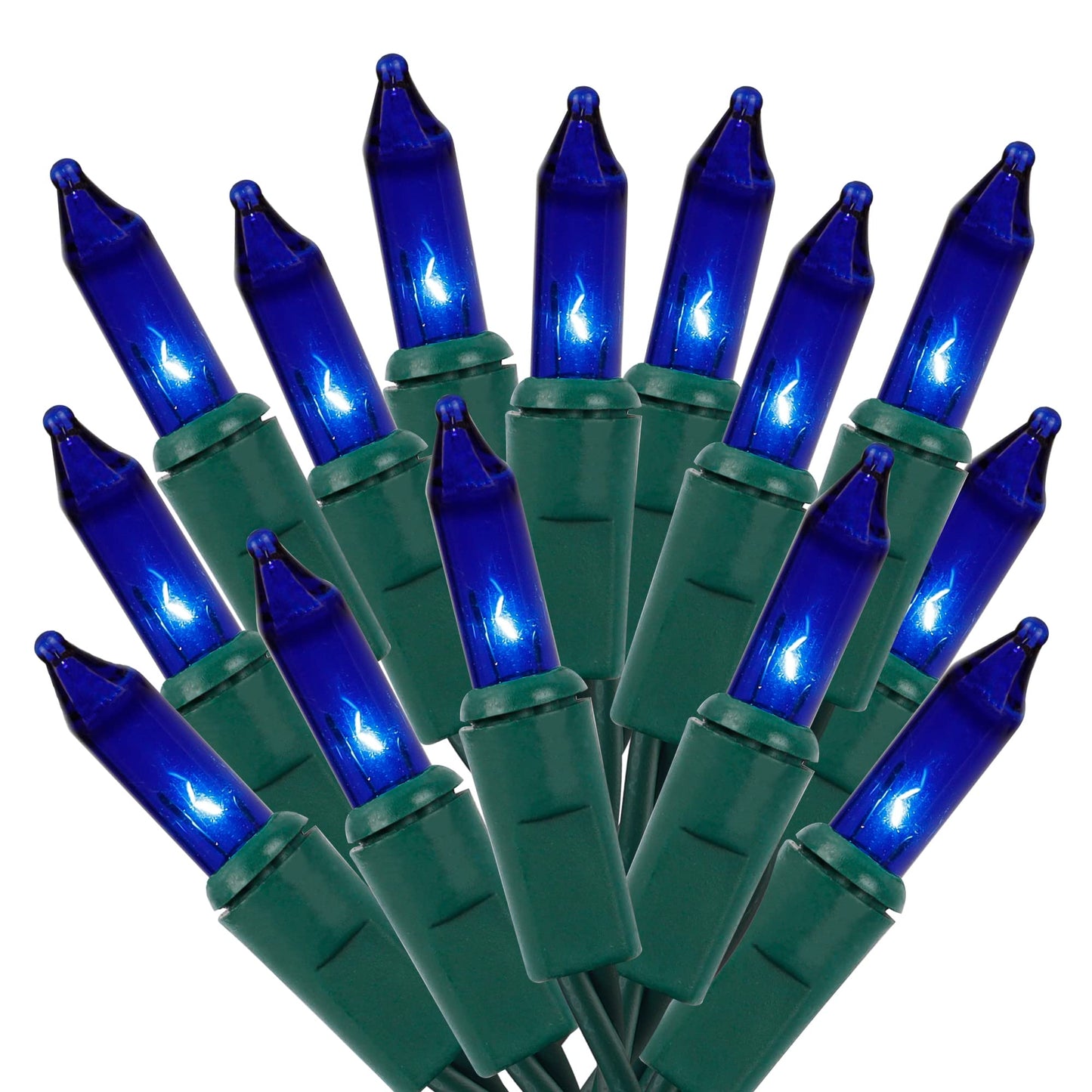 LJLNION Christmas String Lights, 150 Count, 33 FT, Incandescent Mini, UL Certified, Blue