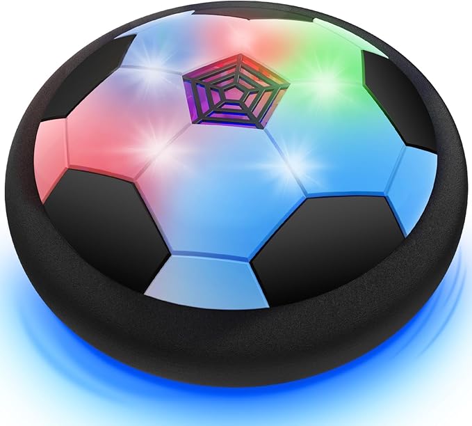 Toyk Boy Toys - LED Hover Soccer Ball - Air Power Training Ball Playing Football Indoor Outdoor Game - Birthday Gifts for ...