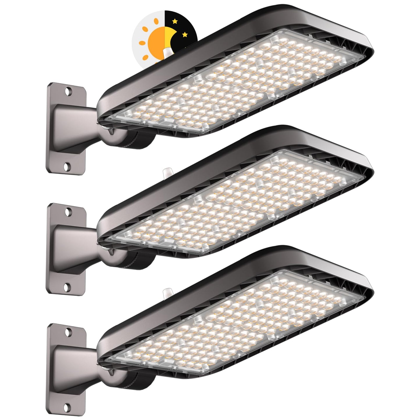 Lightdot 400W(486X1W) Led Parking Lot Light Adjustable Arm Mount Parking Lot Lighting (60000Lm Eqv 1600W Hps) Led Pole Lights Outdoor With Photocel(Height:30~50Ft)-3Pack