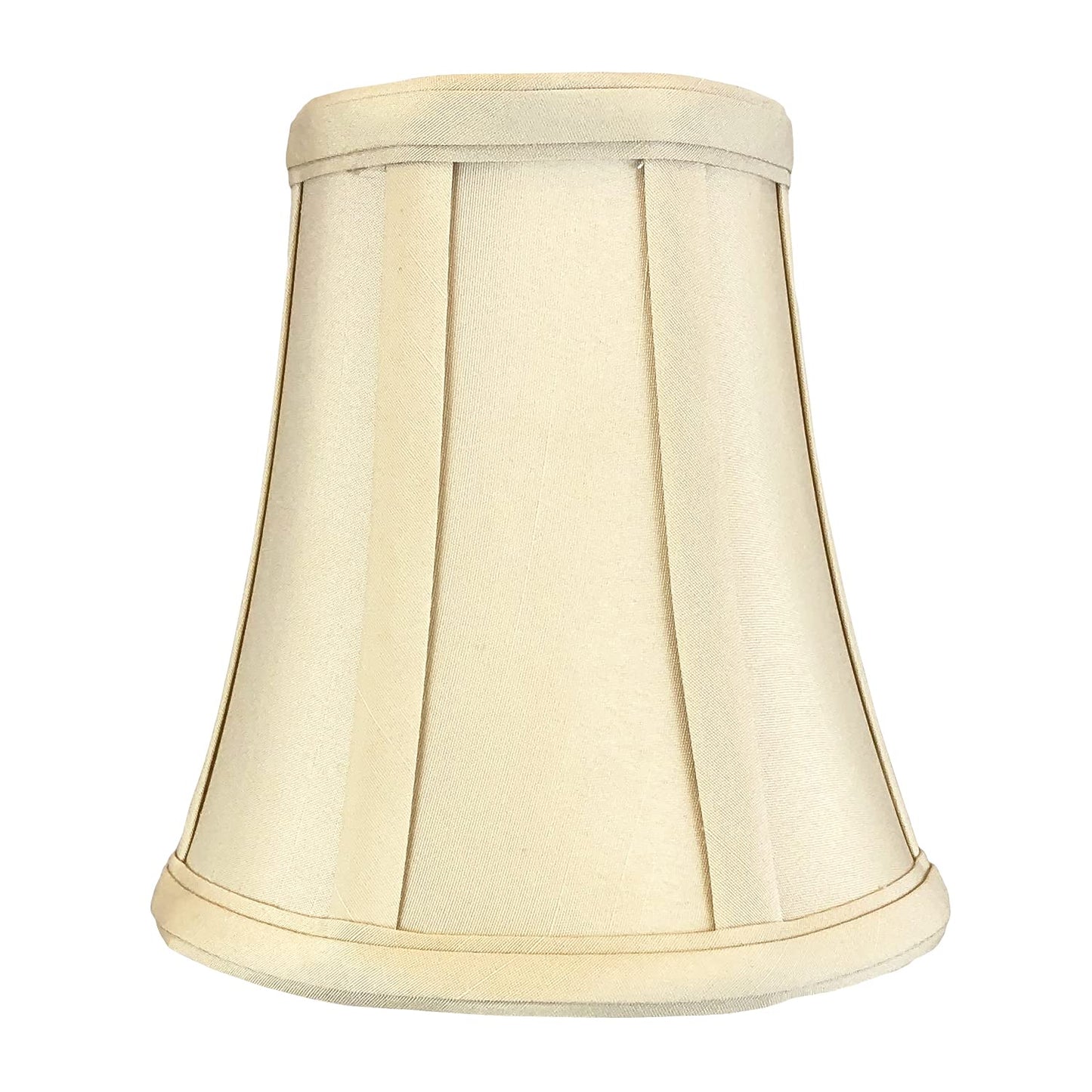 Royal Designs, Inc. True Bell Lamp Shade, UNO Fitter, 4inx8inx6.5in, Faux Silk, Beige, 2-Pack, Model BS-704UT-8BG-
