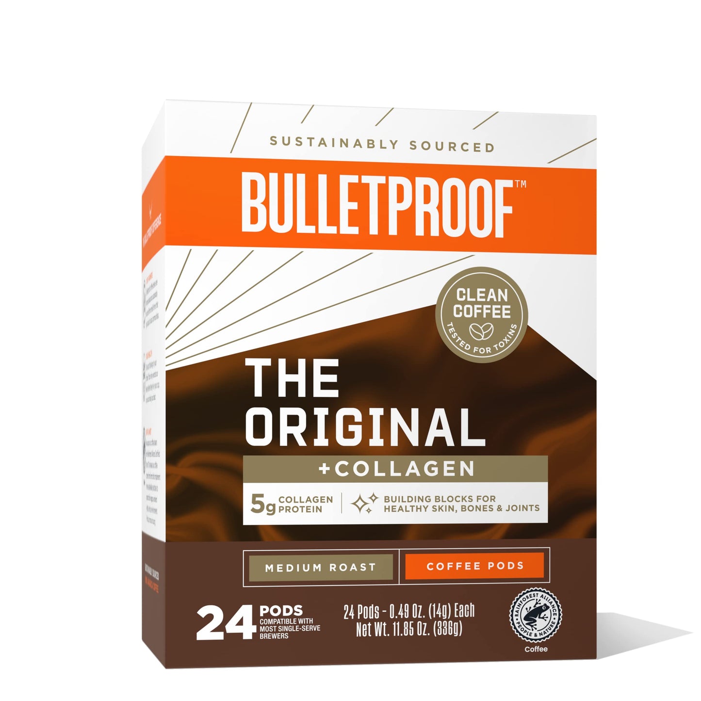 Bulletproof The Original + Collagen Single-Serve Coffee Pods, 24 Count, 100% Arabica Coffee Sourced from Central and South Ameri