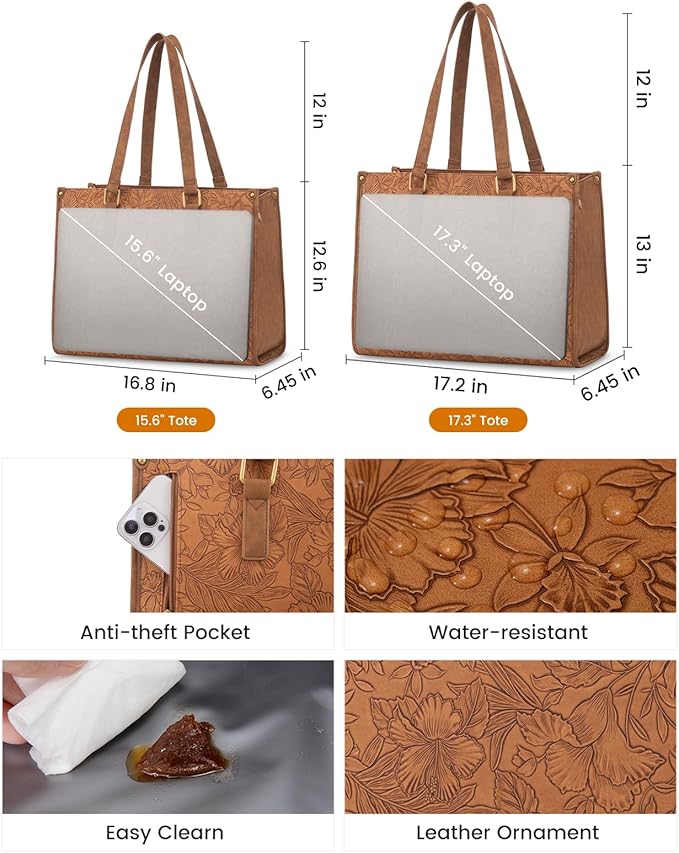 LOVEVOOK Lunch Tote Bag for Women, 17.3 Inch Laptop Bag with Insulated Lunch Compartment, Quilted Large Capacity Computer Handbag with Purse for Business, Work, Nurse, Office, Collage, Casual