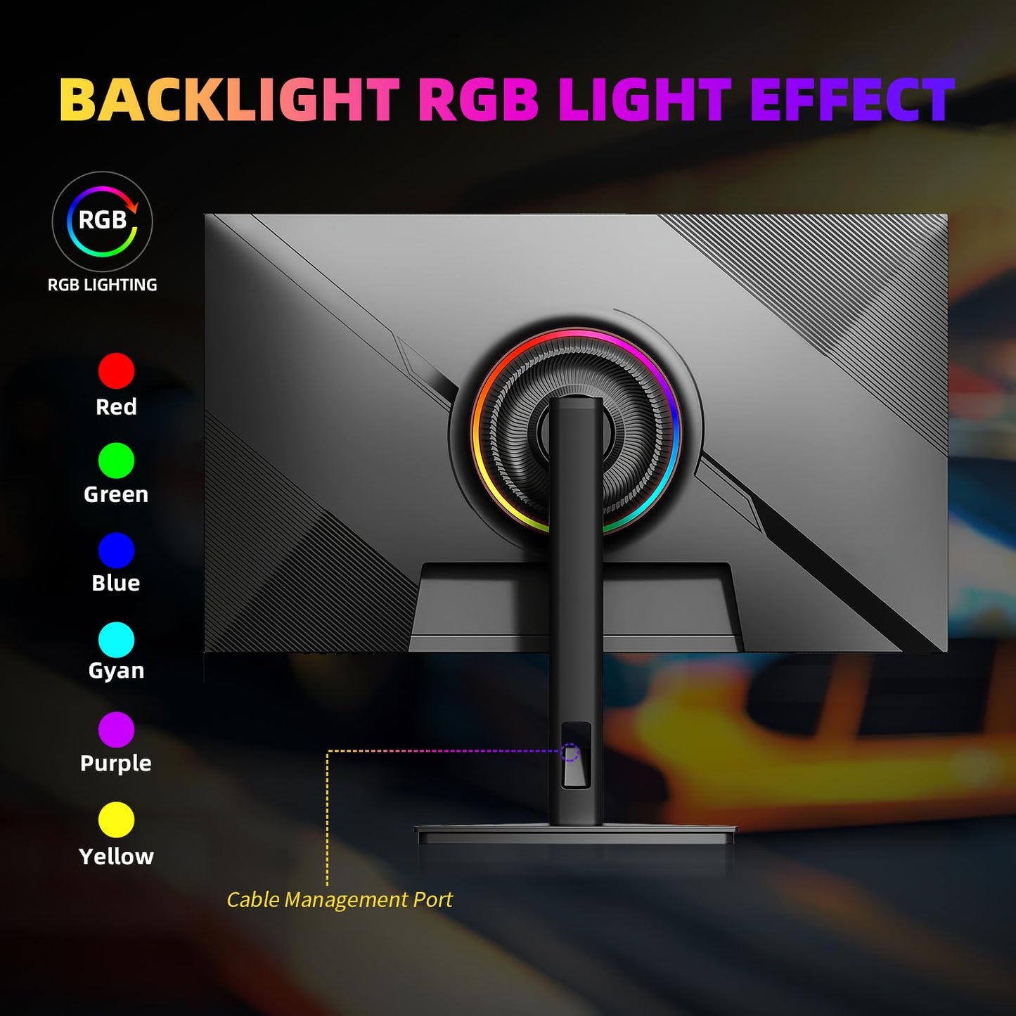 CUNPU 27 Inch QHD 2560 x 1440 Gaming Monitor, 180Hz (Up to 200Hz),1ms GTG, Fast IPS, DCI-P3 93%, High Brightness 450cd/㎡, G-Sync & FreeSync, Tilt Stand, DP/HDMI, 144Hz 2K Monitor