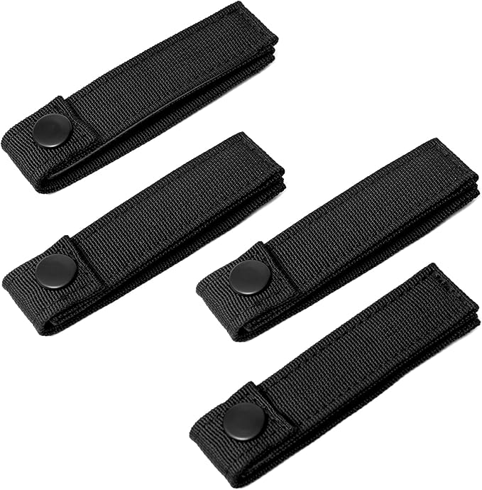 VEPKOIT Molle Straps with Snaps 4 inch 6 inch, Tactical Molle Strap with Button Molle Panel Straps, Military Backpack Moll...