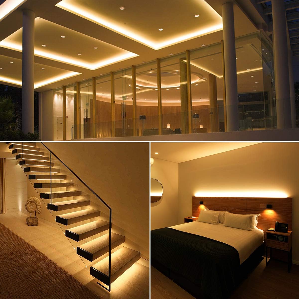 Lepro 12V Led Strip Light - Flexible Smd 2835, 32.8Ft Warm White, Non-Waterproof, Pack Of 2 (Model Pr4100057-Ww