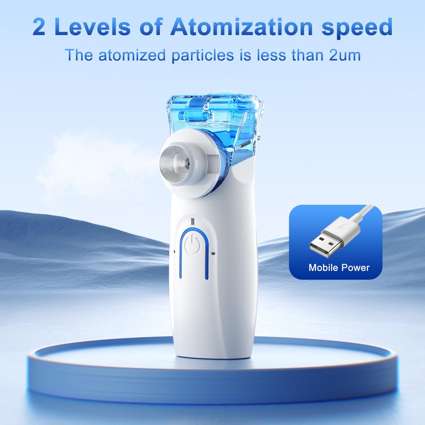 GIPIWYB Portable Nebulizer - Includes 1 Set Accessories,Nebulizer with Auto Clean Mode for Kids Adult Family & Travel Use