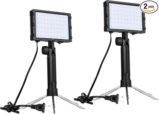EMART 60 LED Continuous Portable Photography Lighting Kit for Table Top Photo Camera Video Recording Studio Light Lamp wit...