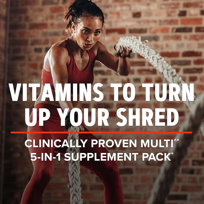 GNC AMP Women’s Ripped Non-Stim Vitapak Program, 5 Products in 1 Vitamin Pack, Metabolism & Lean Muscle, Water Shedding, Proven Ingredients, CLA, Biotin, Multivitamin, Caffeine Free, 30-Day Supply