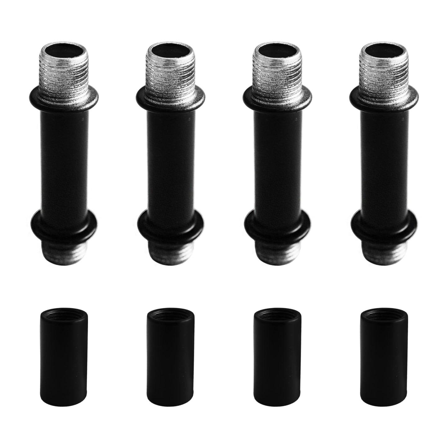 Auxbc 2” Straight Pipe Lamp Stem Kit - M10 Double End Threaded Rods For Diy Floor/Table Lamps & Ceiling Lights