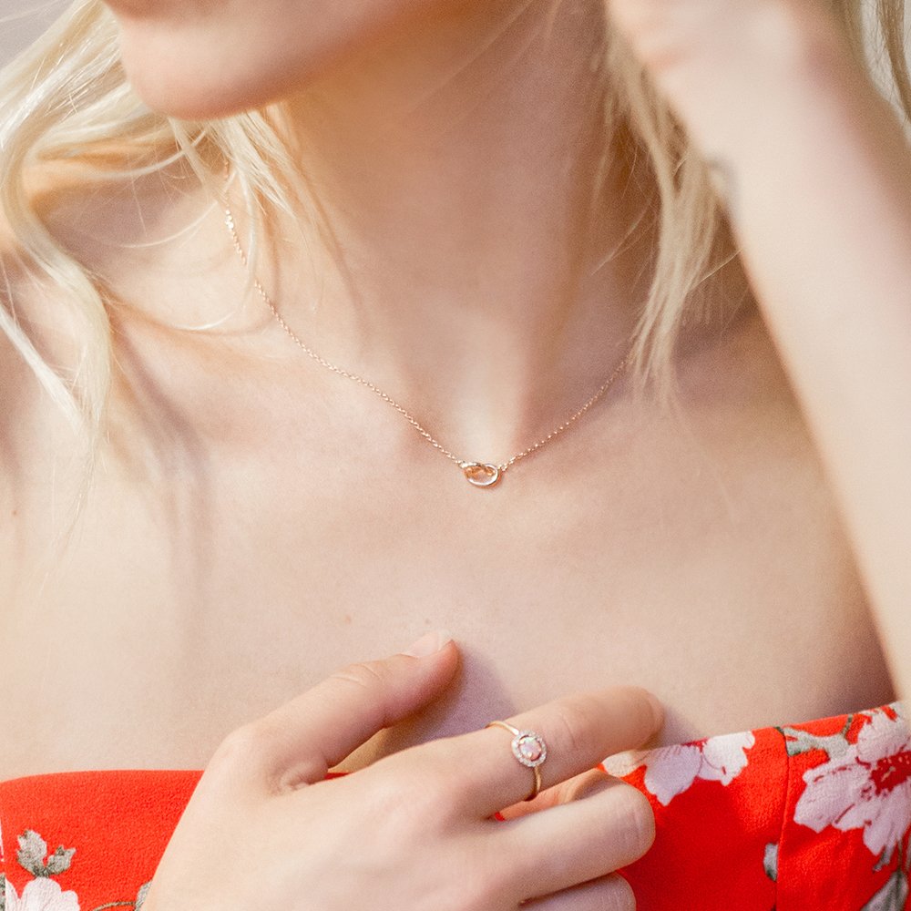 PAVOI 14K Rose Gold Plated Infinity Pendant Necklace | Bridesmaids Cute Necklaces for Women