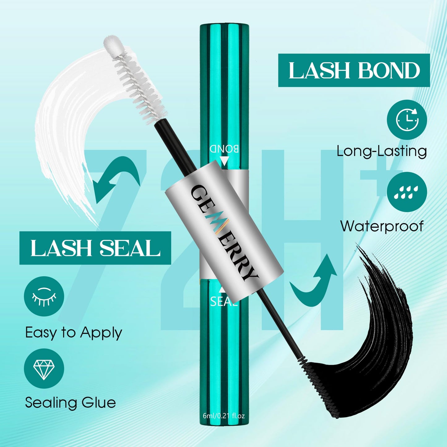 GEMERRY Thick Lash Clusters Kit Fluffy Lash Extension Kit Cluster Lashes 280Pcs D Curl Eyelash Extension Kit With Bond and Seal,