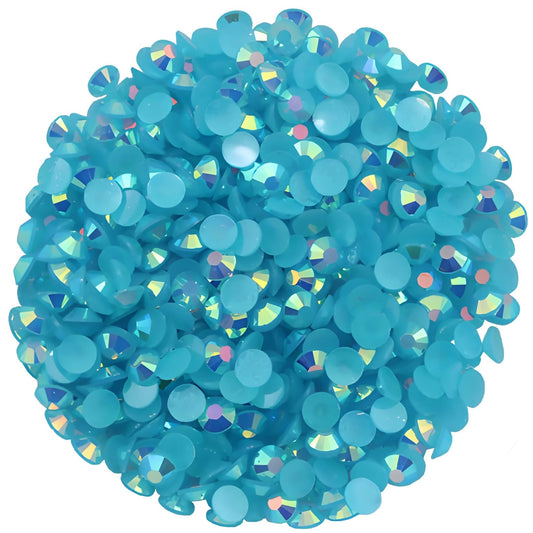 720 Pcs SS30 6mm Flatback Rhinestones for Nails Art Crafts Glitter Round Shine Gems AB Crystals DIY Clothes Shoes (Peacock Blue