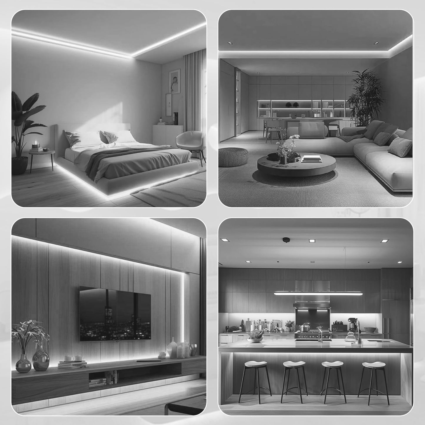 Wefomey Cob Led Strip Light  32.8Ft Dimmable 6500K Super Bright Daylight White 24V Flexible Led Tape Light With Remote  For Home  Kitchen  Diy Lighting