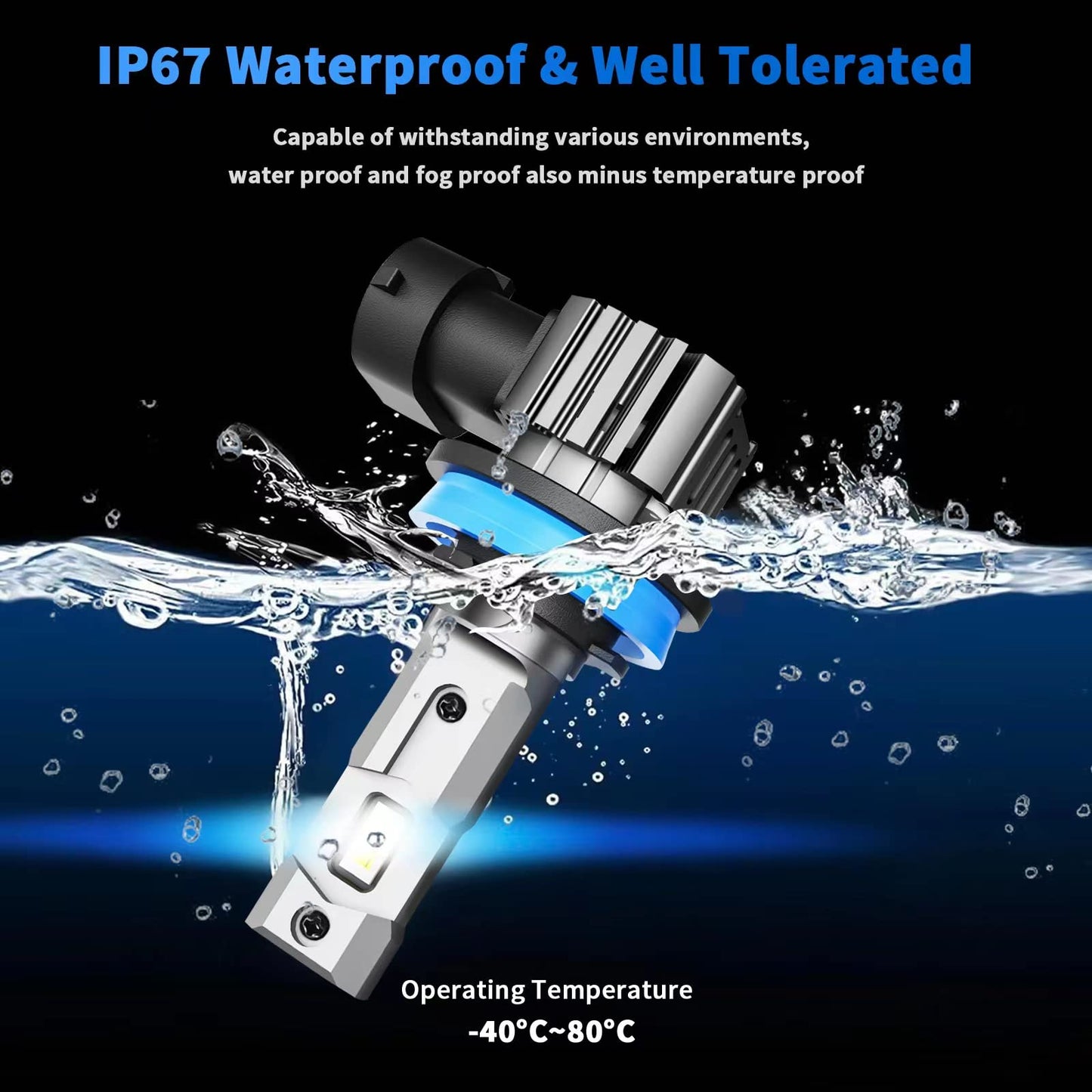 H11 Bulbs  60W 16000Lm Fog Lights  Super Bright Cool White Light Bulbs  Plug & Play  Pack Of 2