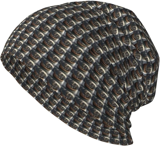 sackhg Nordic Pirate Ship Print Winter Beanie Hat Men Women Soft Lightweight Thermal Cap for Outdoor Skiing Wear Black