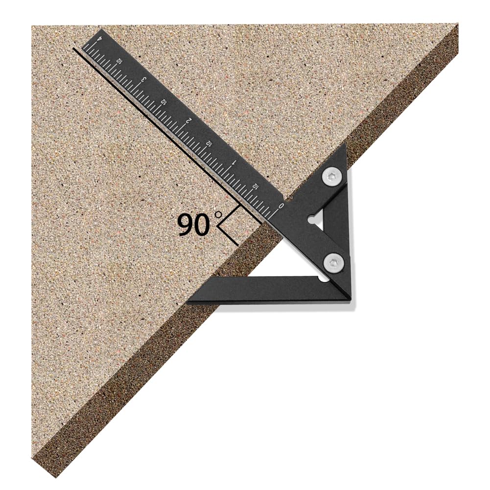Aluminum Imperial Circle Center Positioning, 45/90 Degree Positioning Ruler, Right Angle Positioning, Centerline Positioning, Multi-Function Arrow Ruler, High-Precision Measuring Ruler,044BK