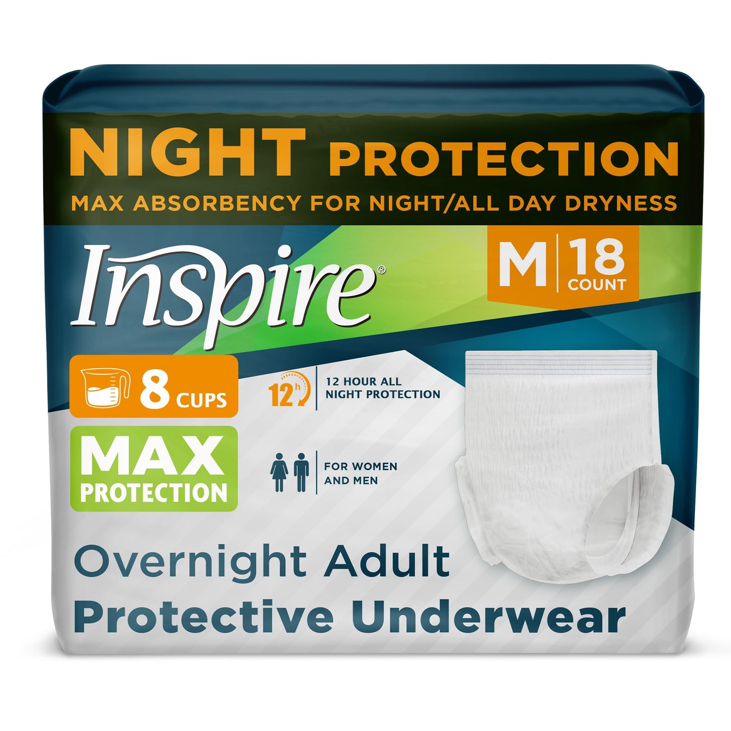 Inspire Adult Diapers Women or Men - MAX Absorbency | Our Most Absorbent and Dry, Incontinence Underwear for Women or Men | Leak Proof Diaper Overnight or Daytime for Heavy