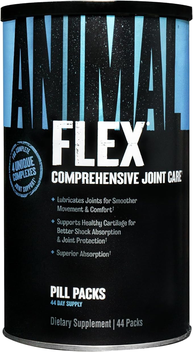 Animal Pak - Convenient All-in-One Vitamin & Supplement Pack & Flex –Complete Joint Support Supplement – Contains Turmeric Root Curcumin – Helps Repair & Restore Joints – 44 Packs