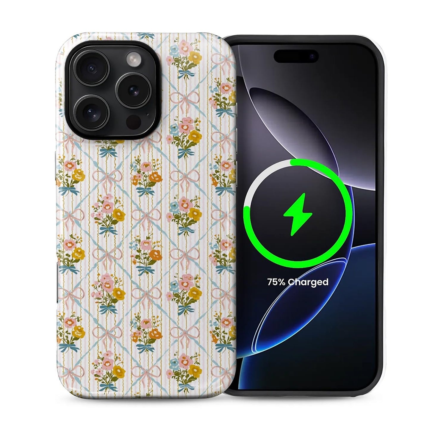 Ilikediy For Iphone 16 Pro Max Case [Compatible With Magsafe] Pattern Design Case For Women Girls Hybrid 2 Layer Hard Shell Sili