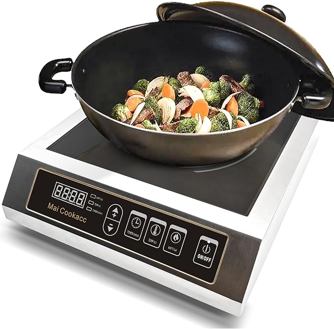 3500W Commercial Induction Cooker, Countertop Electric Induction Stove Cooktop Electric Burners1 (Black)