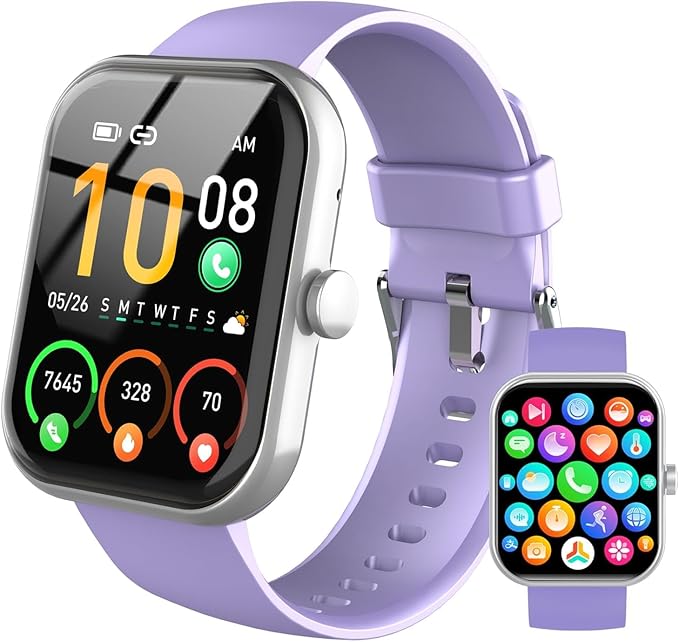 Smart Watch for Men Women, 1.96" Fitness Tracker Running Watch (Answer/Make Call), IP68 Waterproof, Pedometer, Sleep/Step/...