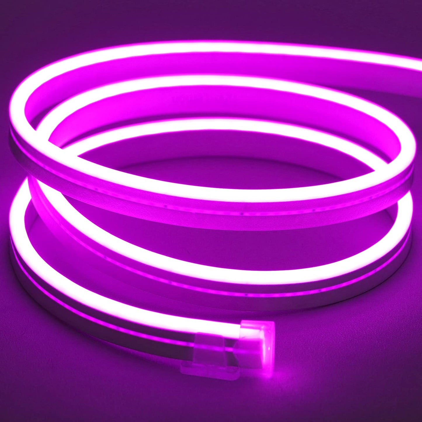 Meijiajia LED Neon Strip Lights, Purple, 12V, 16.4ft, Flexible, Waterproof Silicon, Cuttable, Model: LED Neon