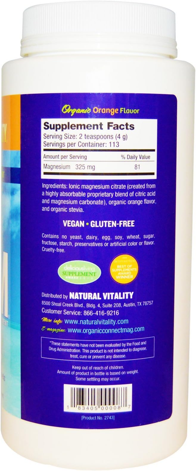 Natural Vitality Vitamin Calm Orange