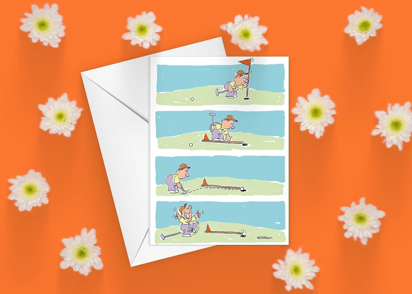 Stonehouse Collection | Funny Golf Note Card Pack | Golfing Note Cards| 10 Boxed Cards and Envelopes