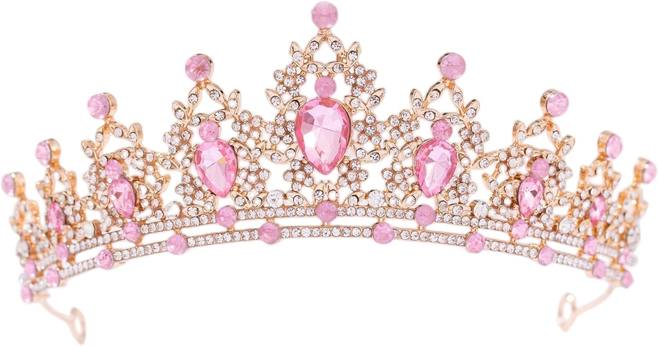 FORSEVEN Crystal Tiaras for Women, Wedding Tiaras and Crowns for Women Tiaras for Birthday Party Princess Crown Hair Acces...