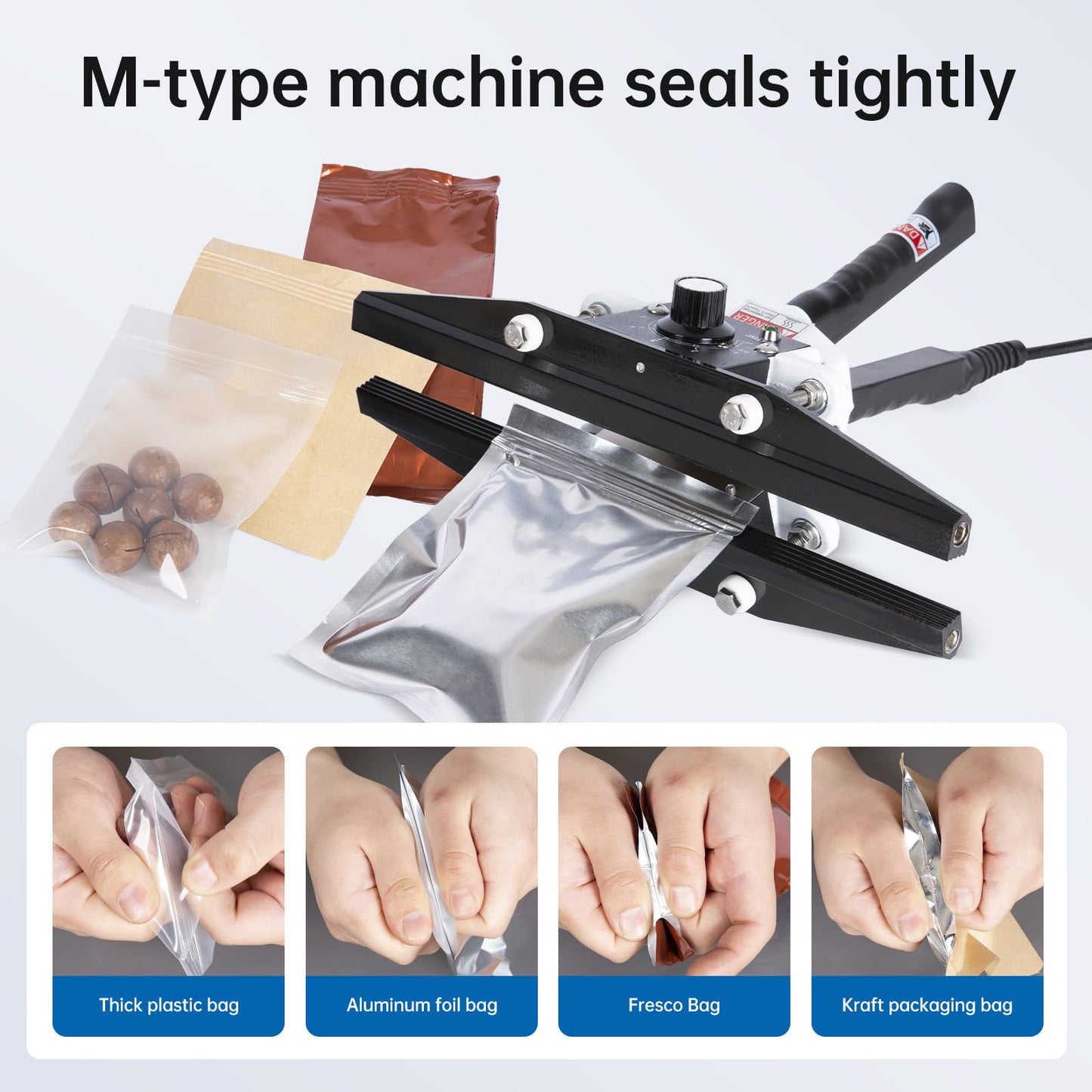 R-PACK Portable Hand Held Heat Sealer Machine-R-PACK FKR-600, 24 Inches, For Foil Bag, Kraft Bag, Mylar