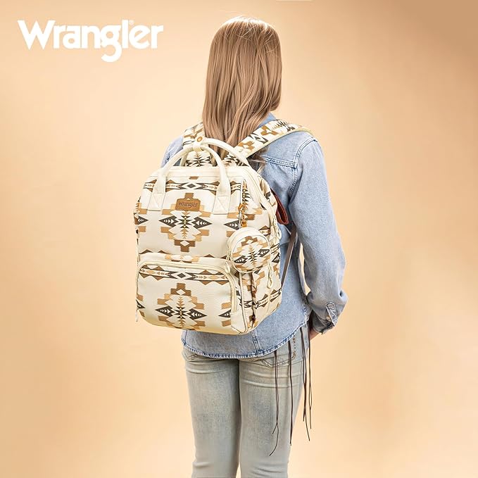Montana West Wrangler Diaper Bag Backpacks Western Backpack Purses Multi-function Baby Bags for Mom with Waterproof Changing Pad & Pacifier Case