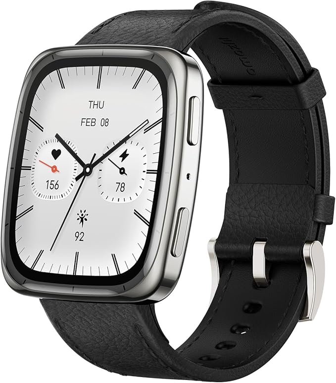 Amazfit Active 2 Premium Smart Watch Fitness Tracker (Square) for Android & iPhone, 10 Day Battery, Water Resistant, GPS M...