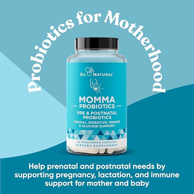 Natural Prenatal Bundle – Glow Prenatal Multivitamin – Momma Probiotics for Mom & Baby