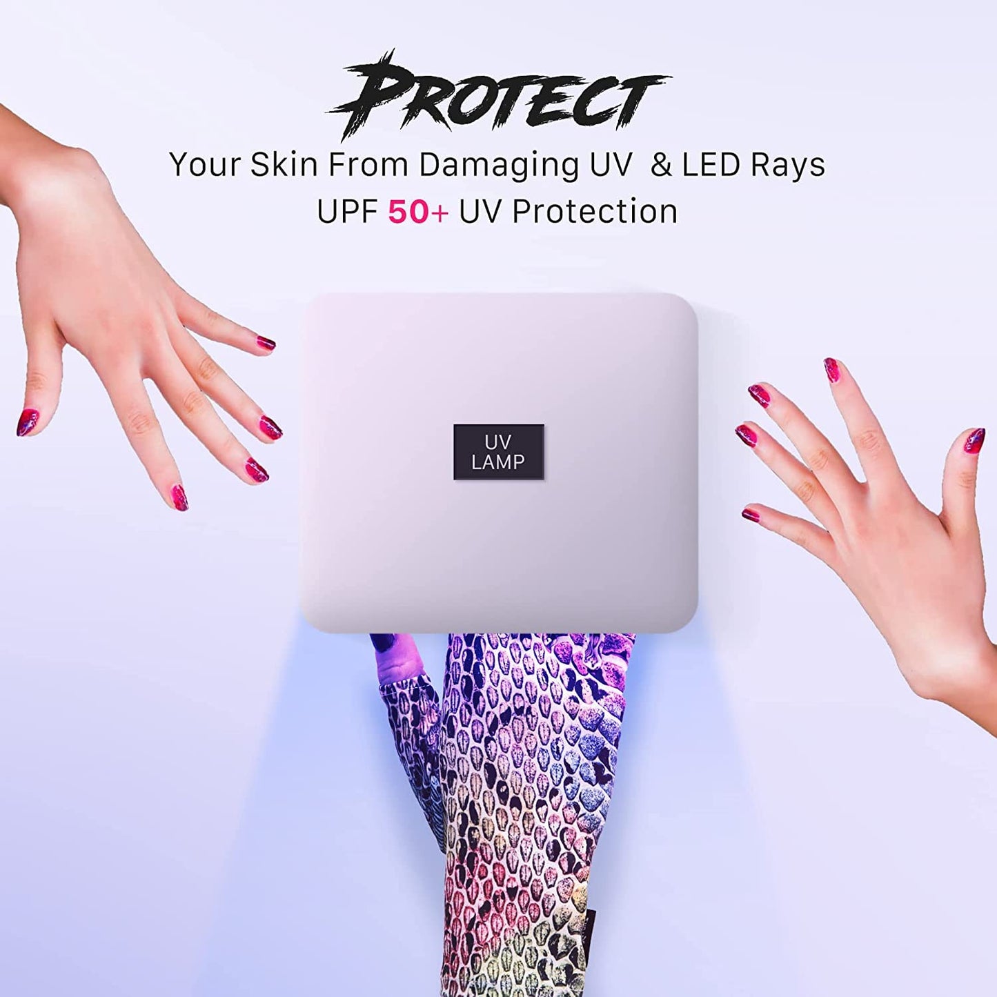 ManiGlovz Large New Psychodelic Trip UV Protection Nail Gloves