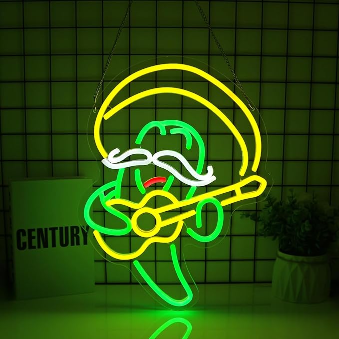 Cactus Guitar Neon Sign Led Neon Lights Neon Signs for Wall Decor Light Up Sign for Birthday Party Club Gift