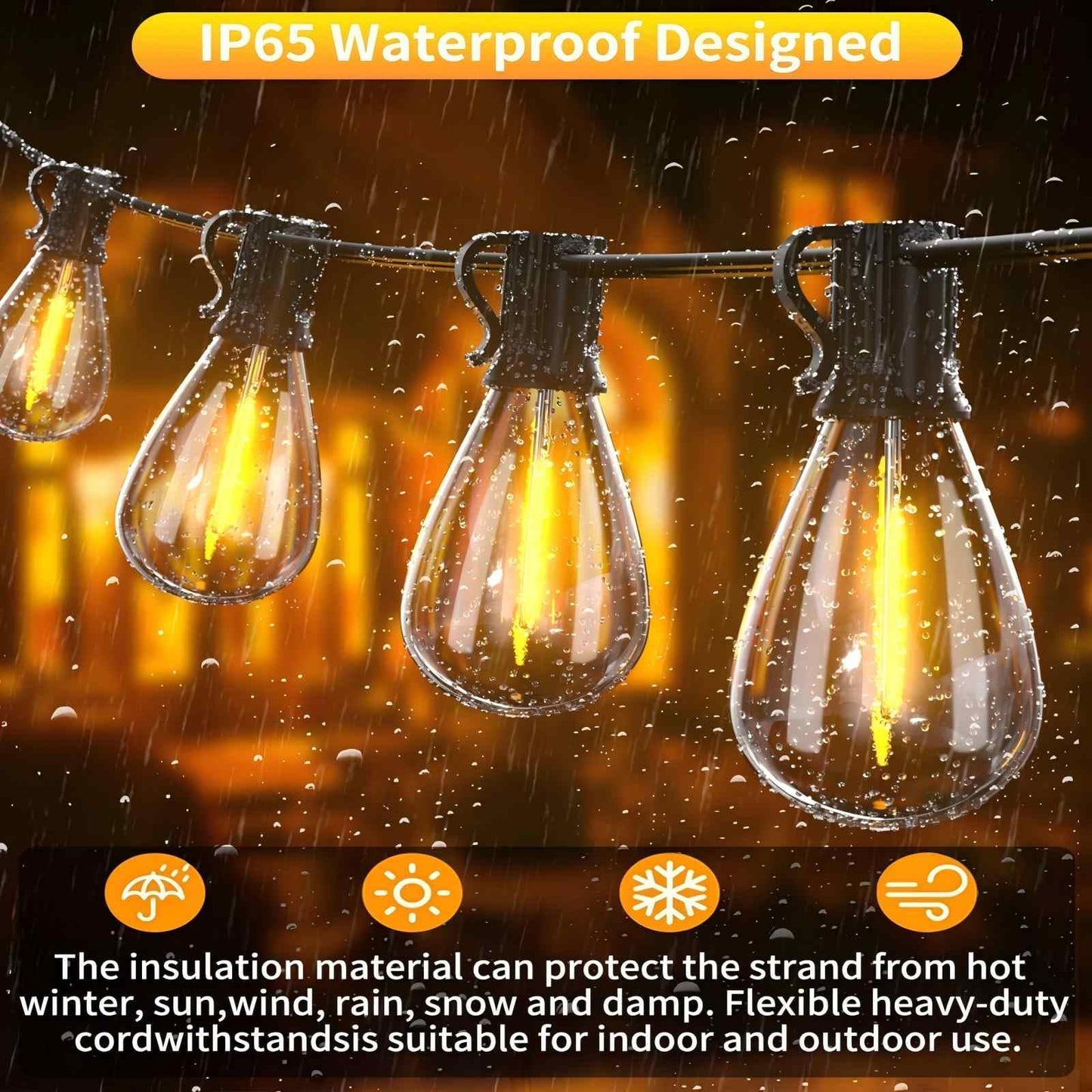 Smareal Led Outdoor String Lights 200Ft Patio Lights Ultra Long Waterproof With Shatterproof S11 Led Bulbs  2700K Outside Hanging Lighting Commercial For Garden Porch Deck Decor Backyard Balcony