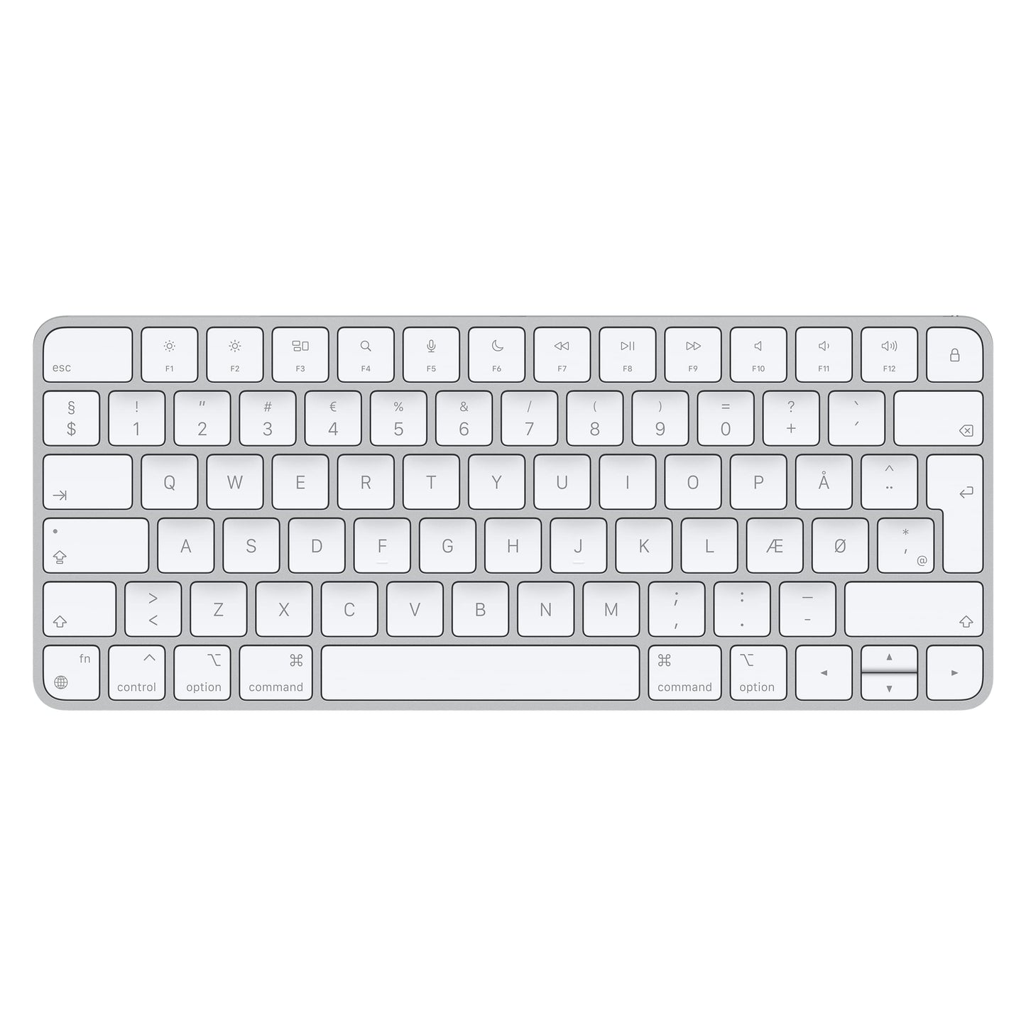 Apple Magic Keyboard: Wireless, Bluetooth, Rechargeable. Works With Mac, Ipad, Or Iphone; Danish - White