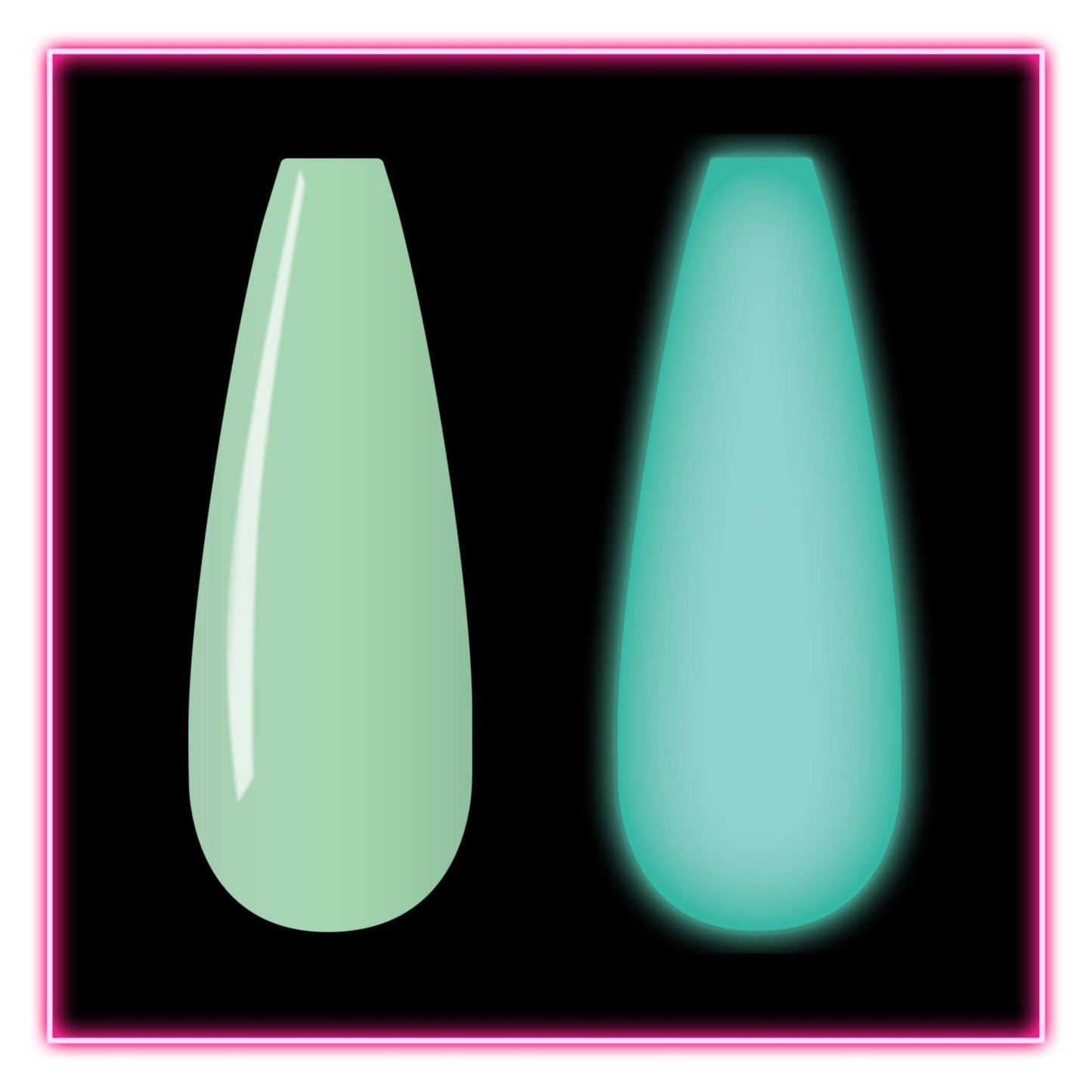 Kiara Sky Glow Collection Dip Powder 1 oz | Activate with UV, LED or sunlight | Hint of Mint