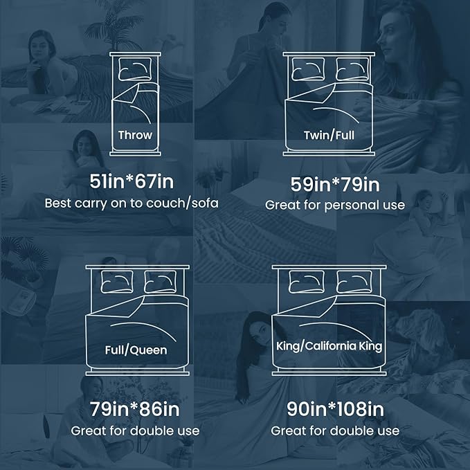 Elegear Revolutionary Cooling Blanket King, Absorbs Heat to Keep Body Cool for Night Sweats, Double Sided Arc-Chill 3.0 Cool Fiber Q-Max>0.5, Lightweight Summer Cold Blankets Sleeping 90“ x 108”