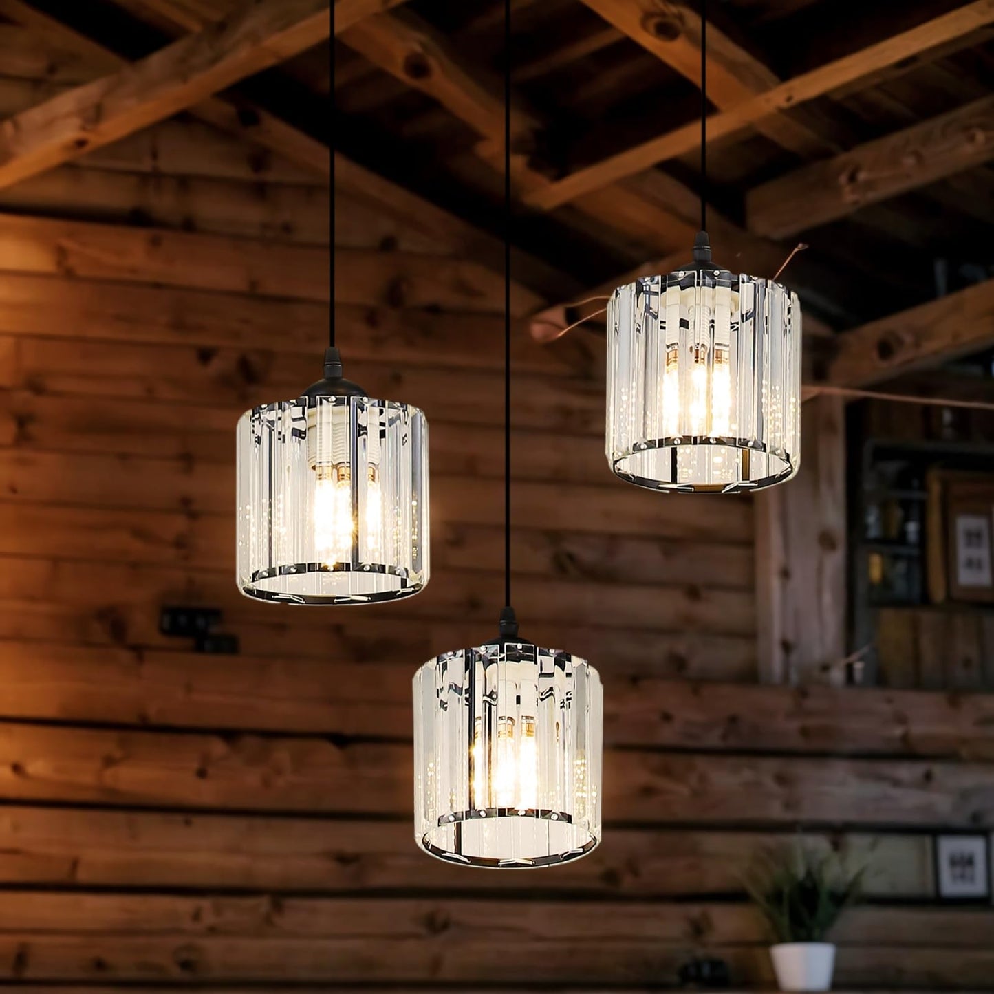 Meimond Long Chandeliers For High Ceilings Modern Crystal Pendant Light Raindrop Drop Lamp Hanging Flush Mount Lighting Fixtures For Spiral Staircase Foyer Entryway Living Room Black (18 Lights)