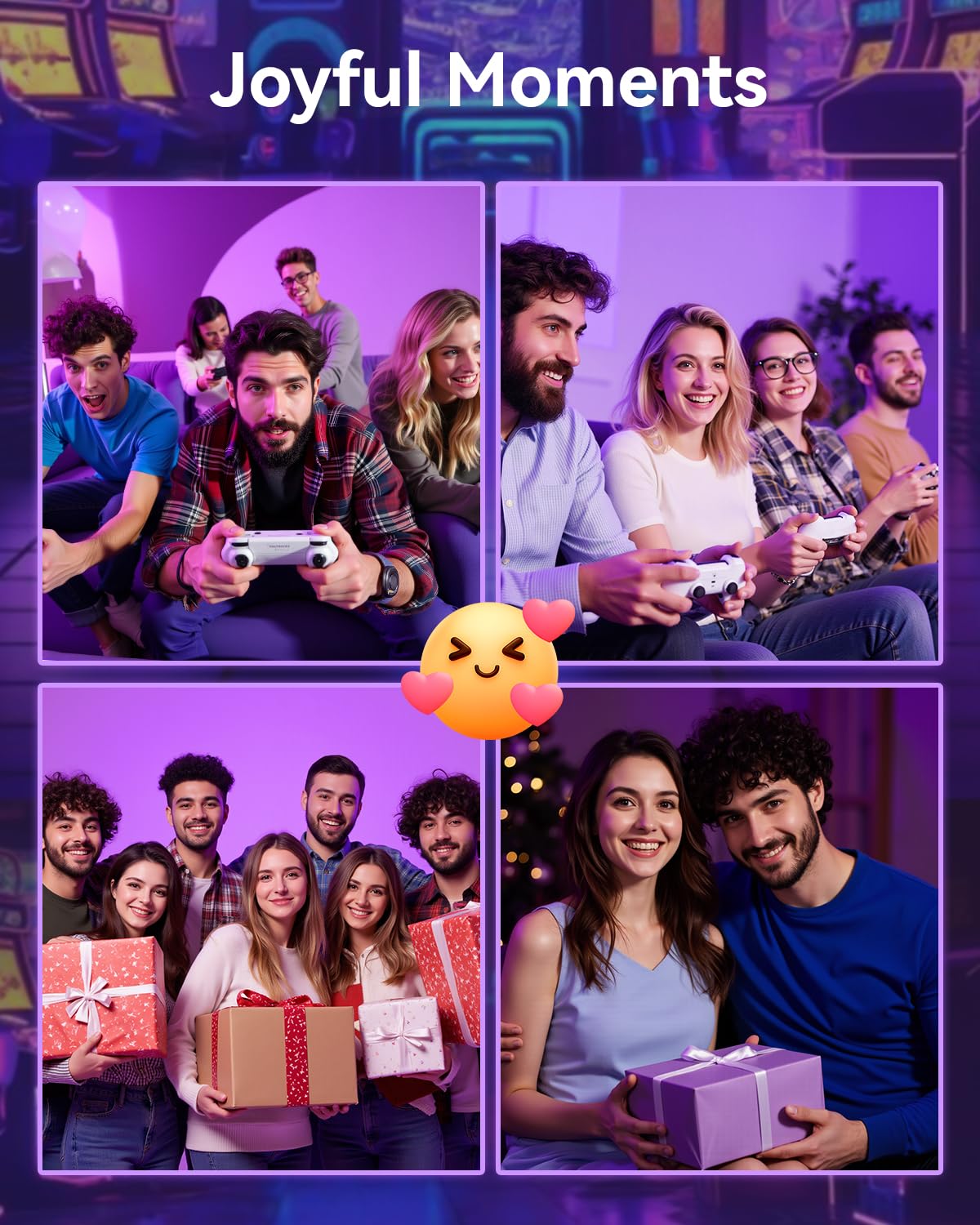 2026 Upgraded Retro Gaming Console Stick, Classic Video Games Stick with 4K HDMI, Built-in 23 Emulators, 20000+ Games - Plug & Play TV Video Gaming Stick with Upgrade Dual 2.4G Wireless Controllers