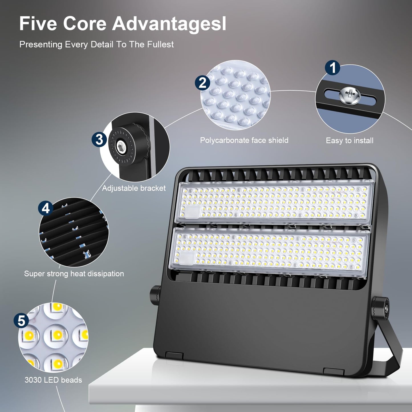 Tomourd Led Stadium Lights  Extremely Bright 36000 Lumen Outdoor Stadium Flood Light  Ip65 Waterproof 240W Commercial Exterior Arena Lighting With 5000K Wide Angle And Heavy Duty