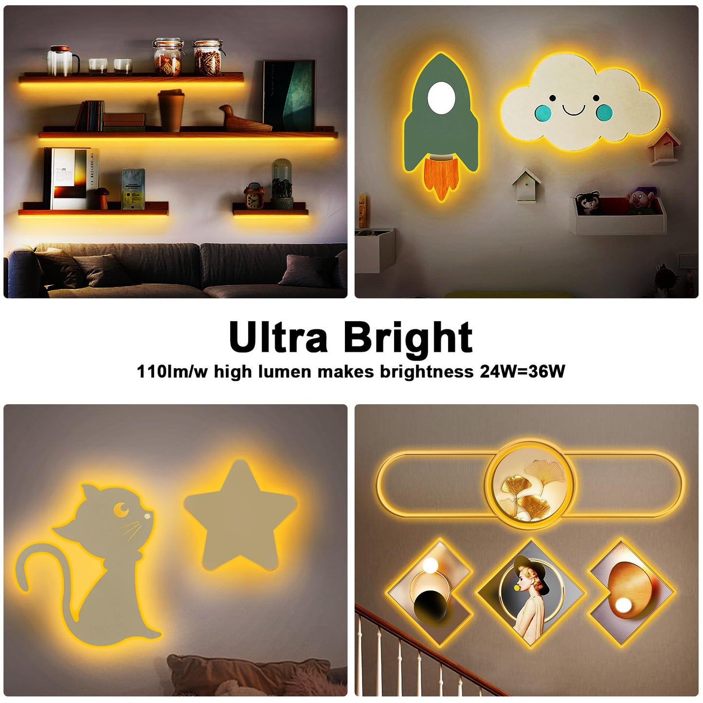 Tatazone Orange Color COB Led Strip Lights with RF Remote, 16.4ft 2000K Dimmable Bright Dotless Yellow Led Light Strip, Adhesive Indoor Gold Yellow Led Lights for Cabinet, Living Room