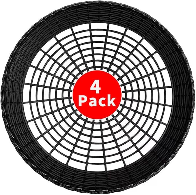 Paper Plate Holders, 9/10 Inch paper plate holders reusable Black Plastic Heavy Duty supports for Picnic Party Dinner 4 Packs