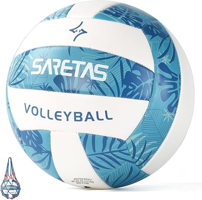 Saretas Volleyball Soft Beach Volleyball - Official Size for School, Indoor, Outdoor and Play Game Gym Workout - Play for ...