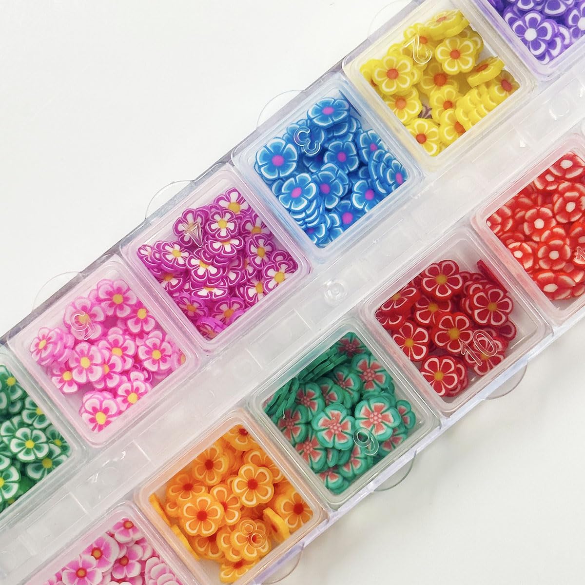 3 Boxes Flower Butterfly Nail Art Slices, 3D Polymer Clay Mini Slices Resin Making Flakes Charms Colorful Nail Art Supplies for