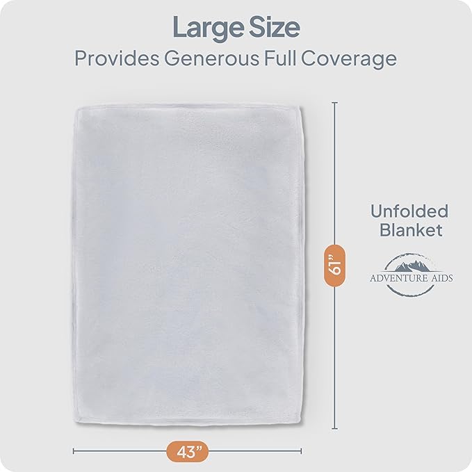 Travel Pillow & Blanket Set - Super Soft 2 in 1 Blanket with Cozy Hand & Feet Pouches Zip into Plush Pillows - Large Size Wraps You in Warmth on Airplanes - Luggage Sleeve & Backpack Clip (Gray)