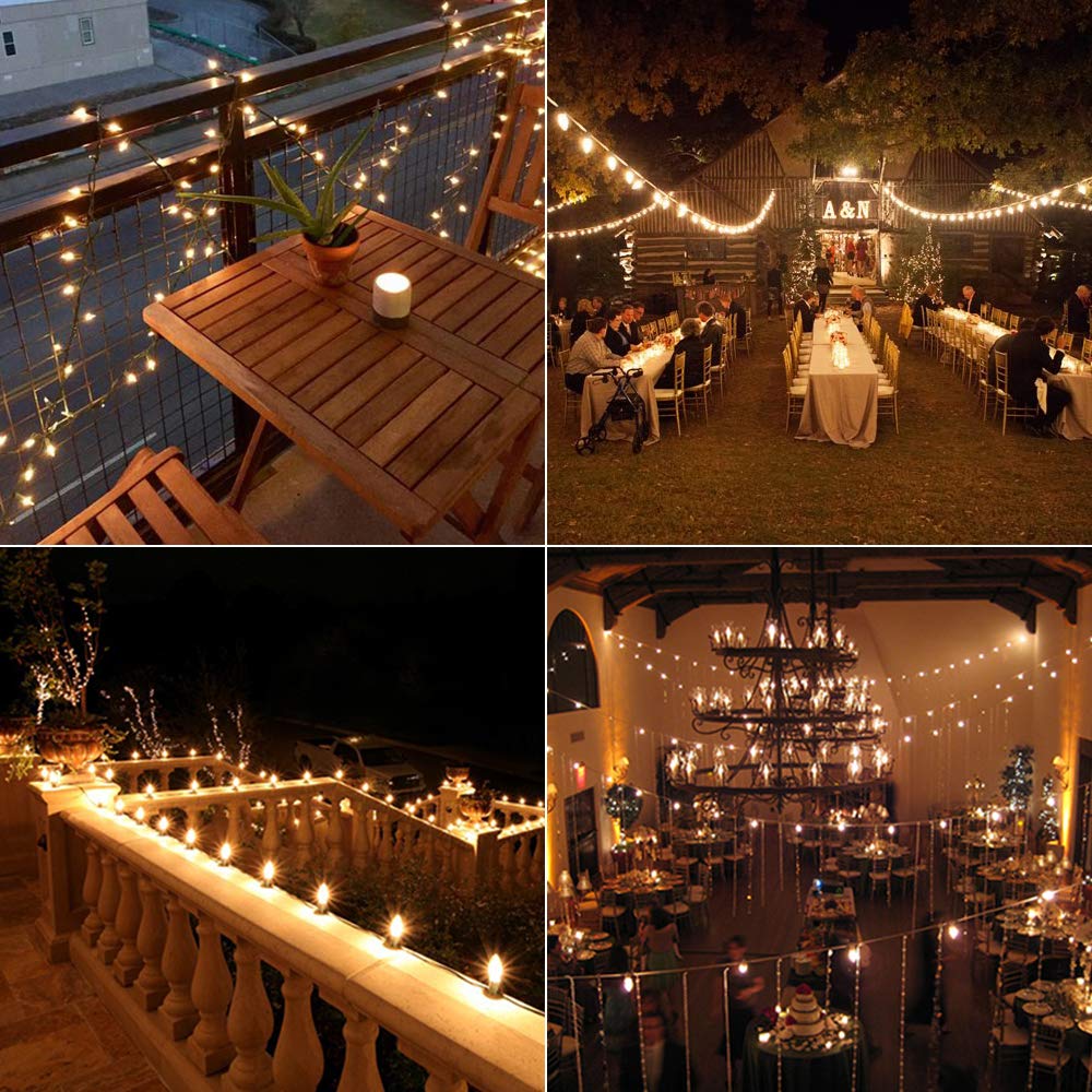 Brizled Gentle Twinkle C5 Christmas Lights  33Ft 100 Led Christmas String Lights  Connectable 120V Warm White Xmas Tree Light Indoor Outdoor Twinkle Xmas Light For Tree Home Holiday Wedding Decor